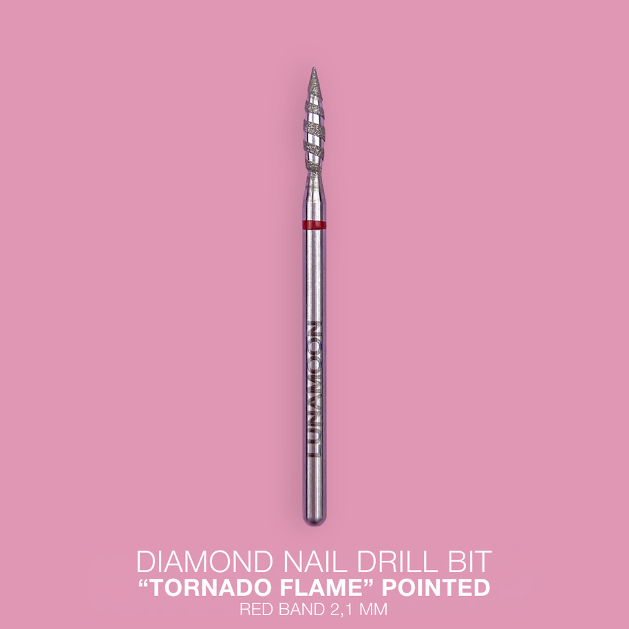 LUNAMOON diamantni nastavek Tornado Flame 2,1 mm, rdeča oznaka