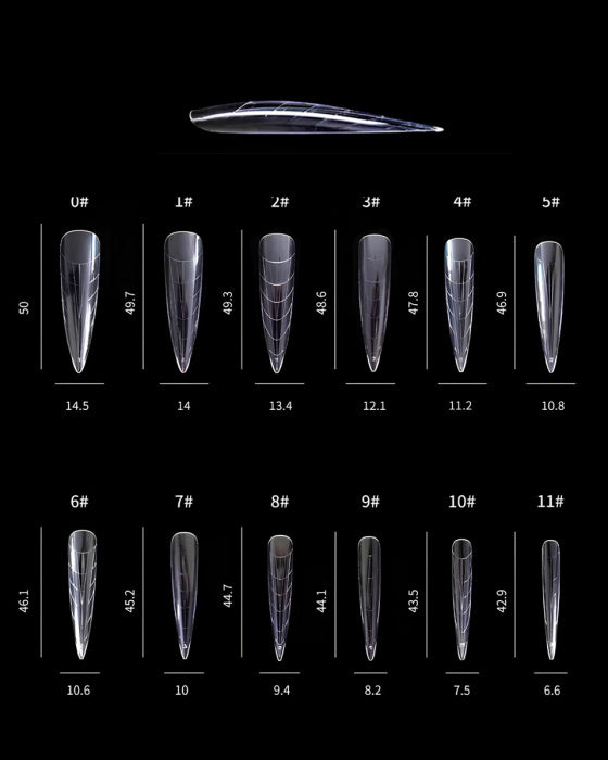 DARK - Nail forms (Coffin, Stiletto, Ballerina and Almond)