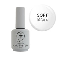 SAGA Soft Base 15 ml – prožna gumijasta baza za nohte
