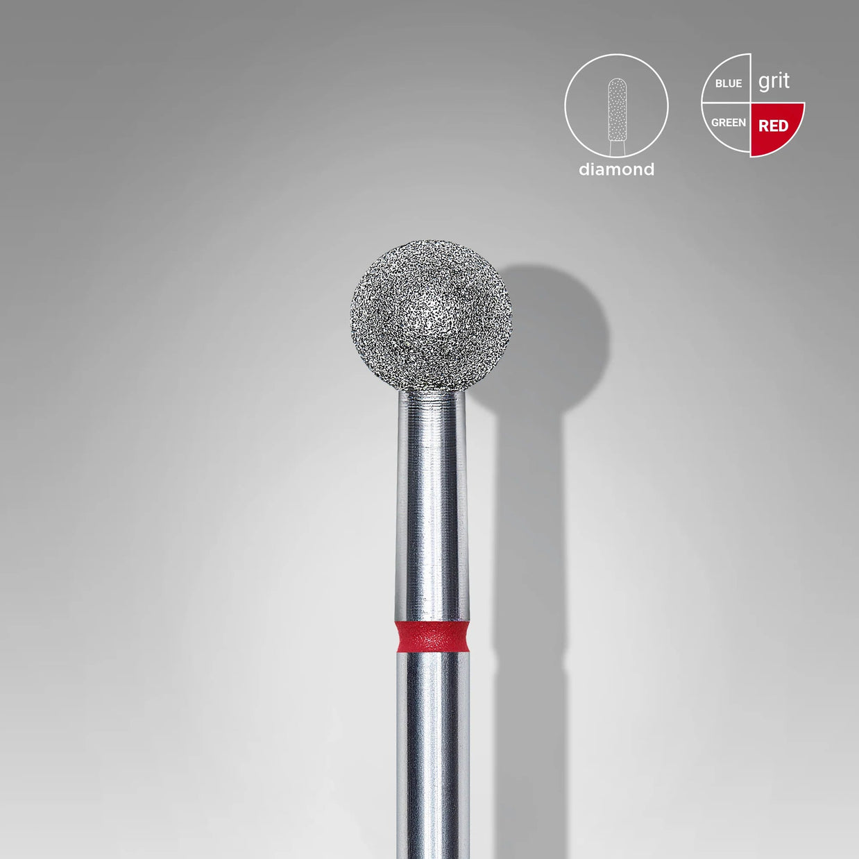 STALEKS PRO STALEKS - diamantni nastavek BALL rdeč 5mm - Bellu