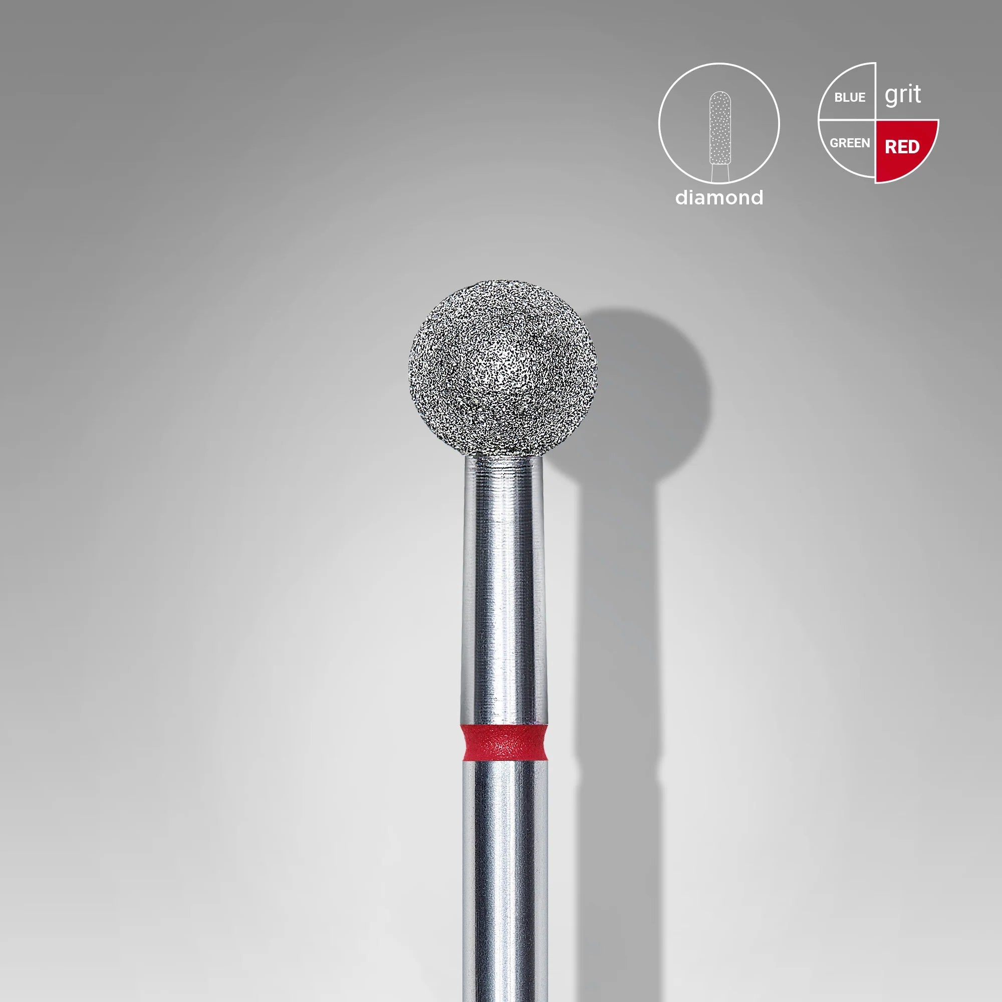 STALEKS PRO STALEKS - diamantni nastavek BALL rdeč 5mm - Bellu