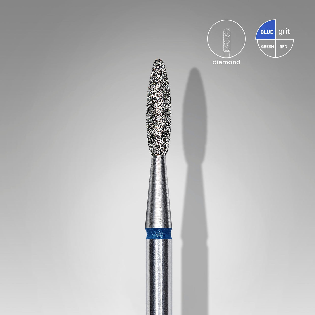 STALEKS PRO STALEKS - diamantni nastavek oster flame – moder 2,1mm - Bellu