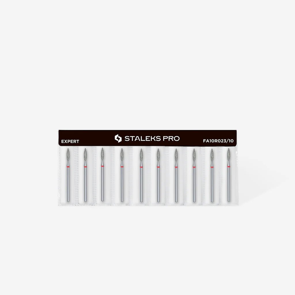 STALEKS PRO STALEKS - diamantni nastavek oster flame - rdeč 2,3 - Bellu