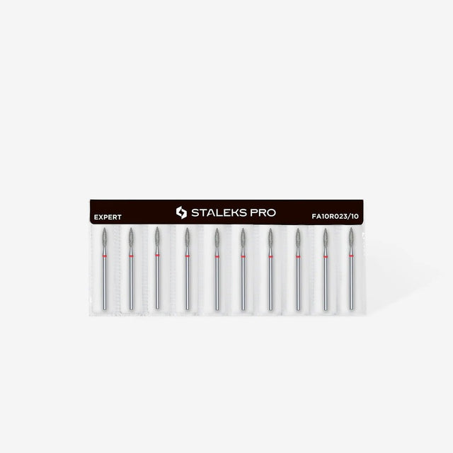 STALEKS PRO STALEKS - diamantni nastavek oster flame - rdeč 2,3 - Bellu