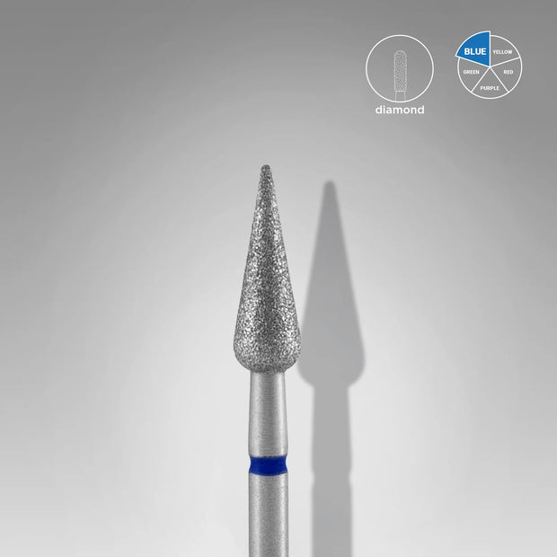 STALEKS PRO STALEKS - diamantni nastavek ostro hruškast moder 4/12mm - Bellu