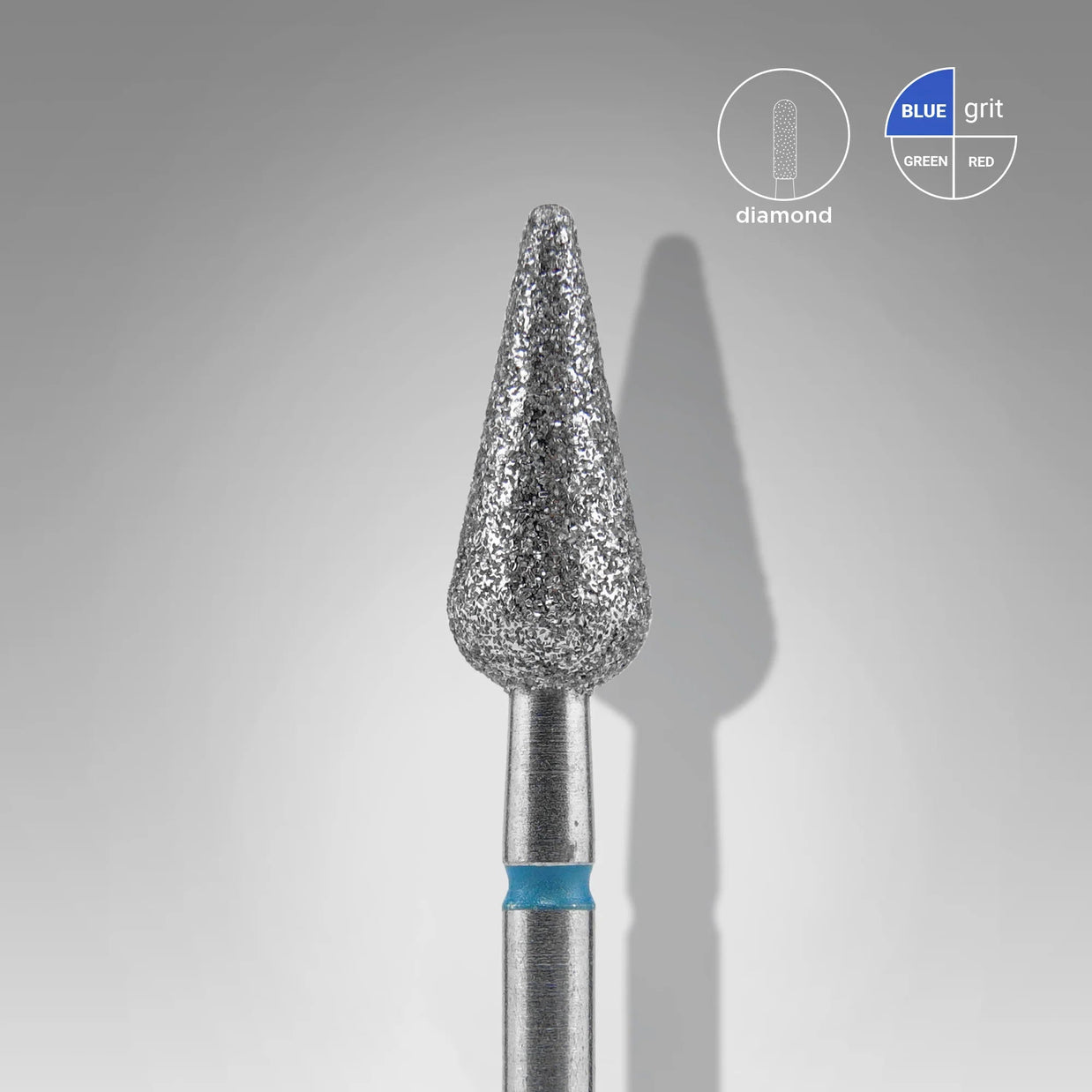 STALEKS PRO STALEKS - diamantni nastavek ostro hruškast moder 5/12mm - Bellu