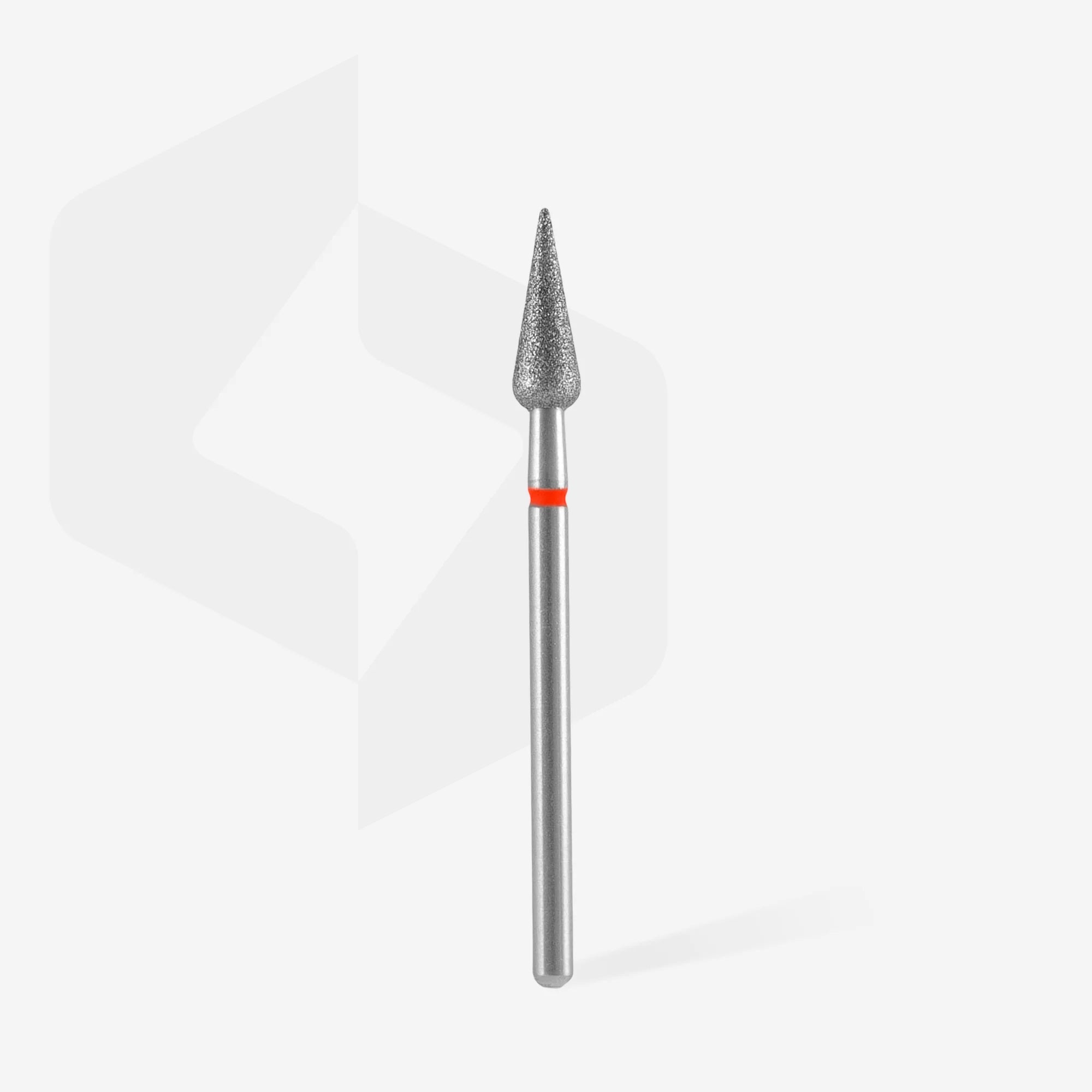 STALEKS PRO - diamantni nastavek ostro hruškast rdeč 4/12mm - Bellu