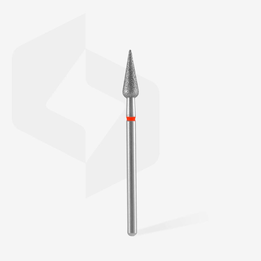 STALEKS PRO - diamantni nastavek ostro hruškast rdeč 4/12mm - Bellu