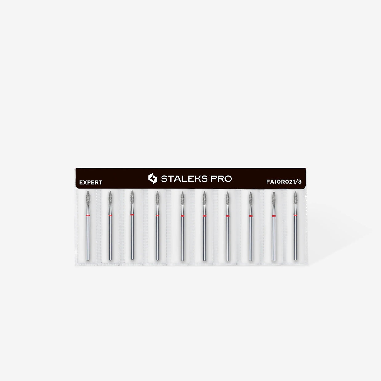 STALEKS PRO STALEKS - diamantni nastavek safe flame – rdeč 2,1 mm - 9+1 AKCIJA - Bellu