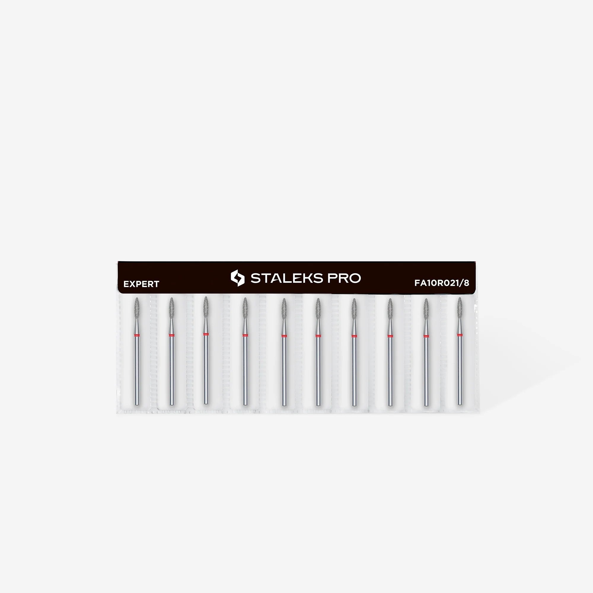 STALEKS PRO STALEKS - diamantni nastavek safe flame – rdeč 2,1 mm - 9+1 AKCIJA - Bellu