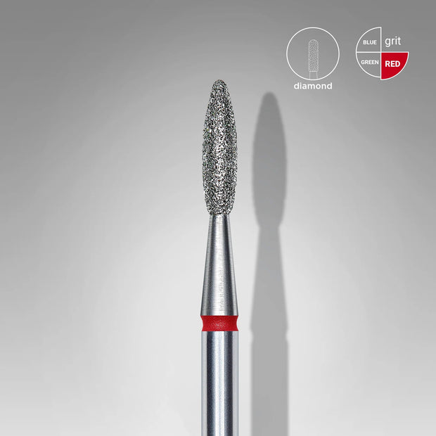 STALEKS PRO STALEKS - diamantni nastavek safe flame – rdeč 2,1 mm - 9+1 AKCIJA - Bellu