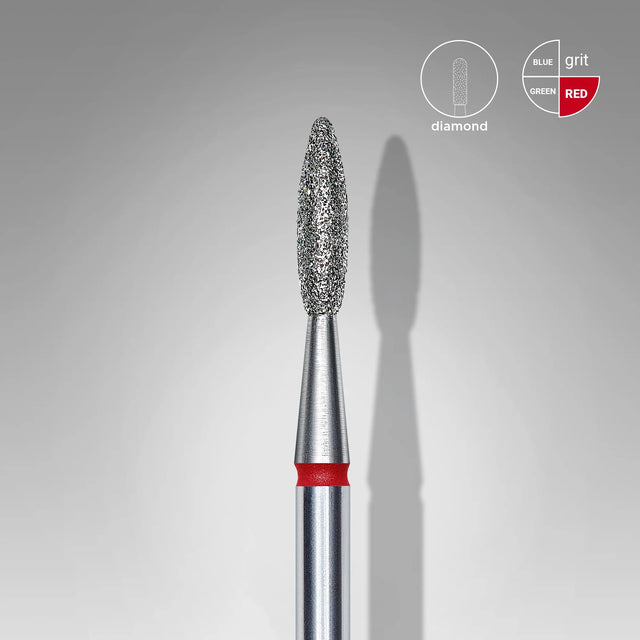 STALEKS PRO - diamantni nastavek safe flame – rdeč 2,1 mm  - Bellu