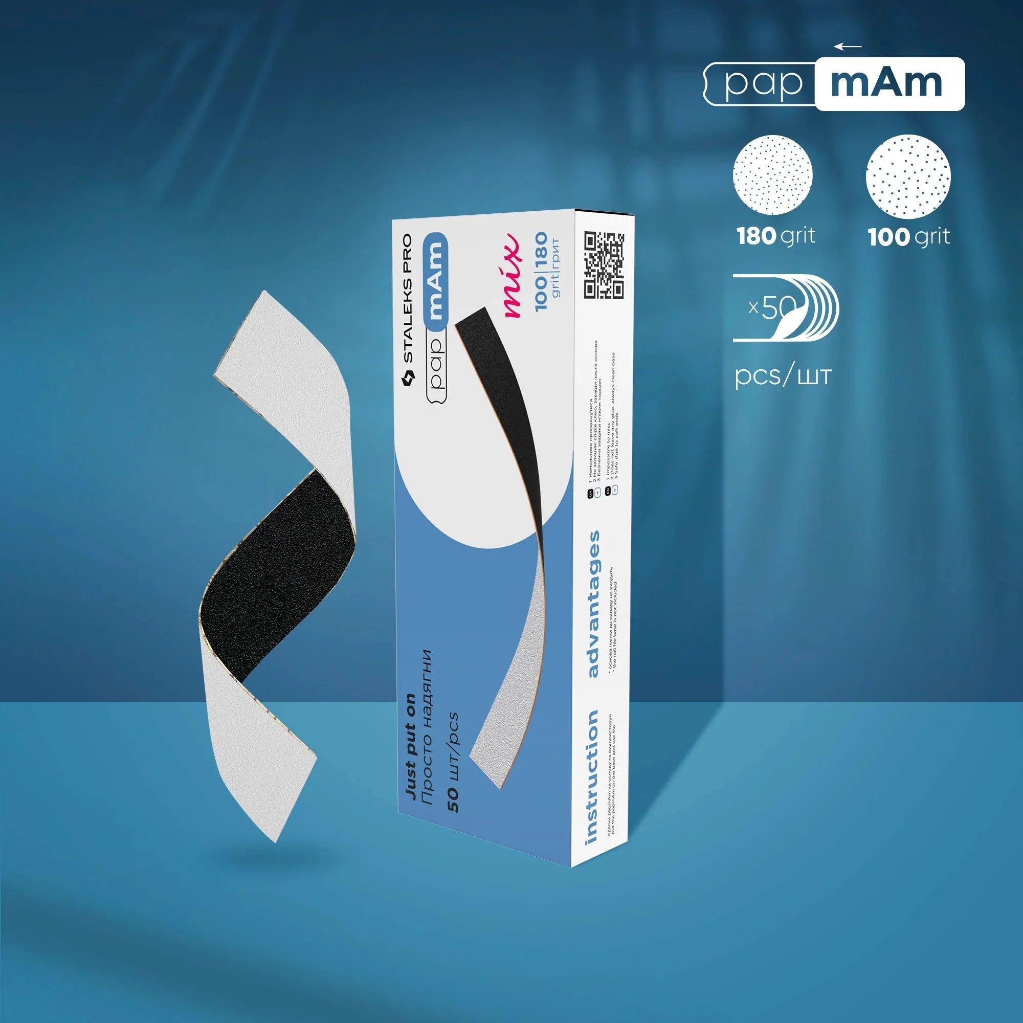 STALEKS PRO STALEKS - dvostranske pilice papmAm MIX EXPERT 22 - (50 kos) - Bellu