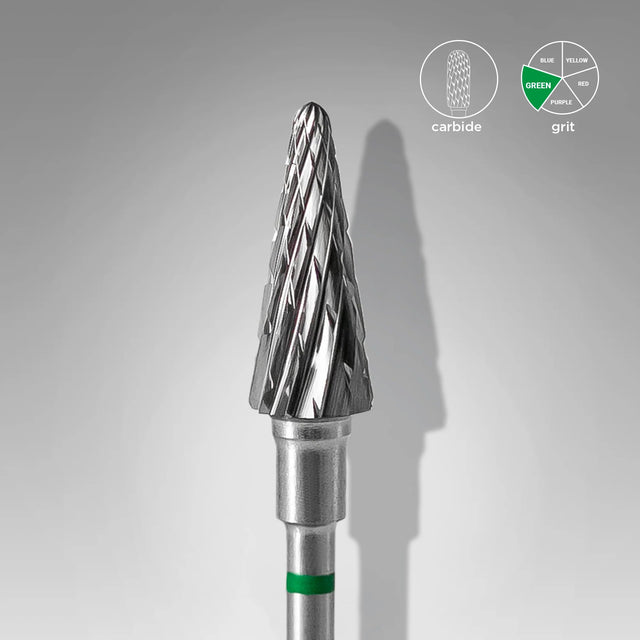 STALEKS PRO STALEKS - Karbidni nastavek Stožec 6 mm - Zelen - Bellu