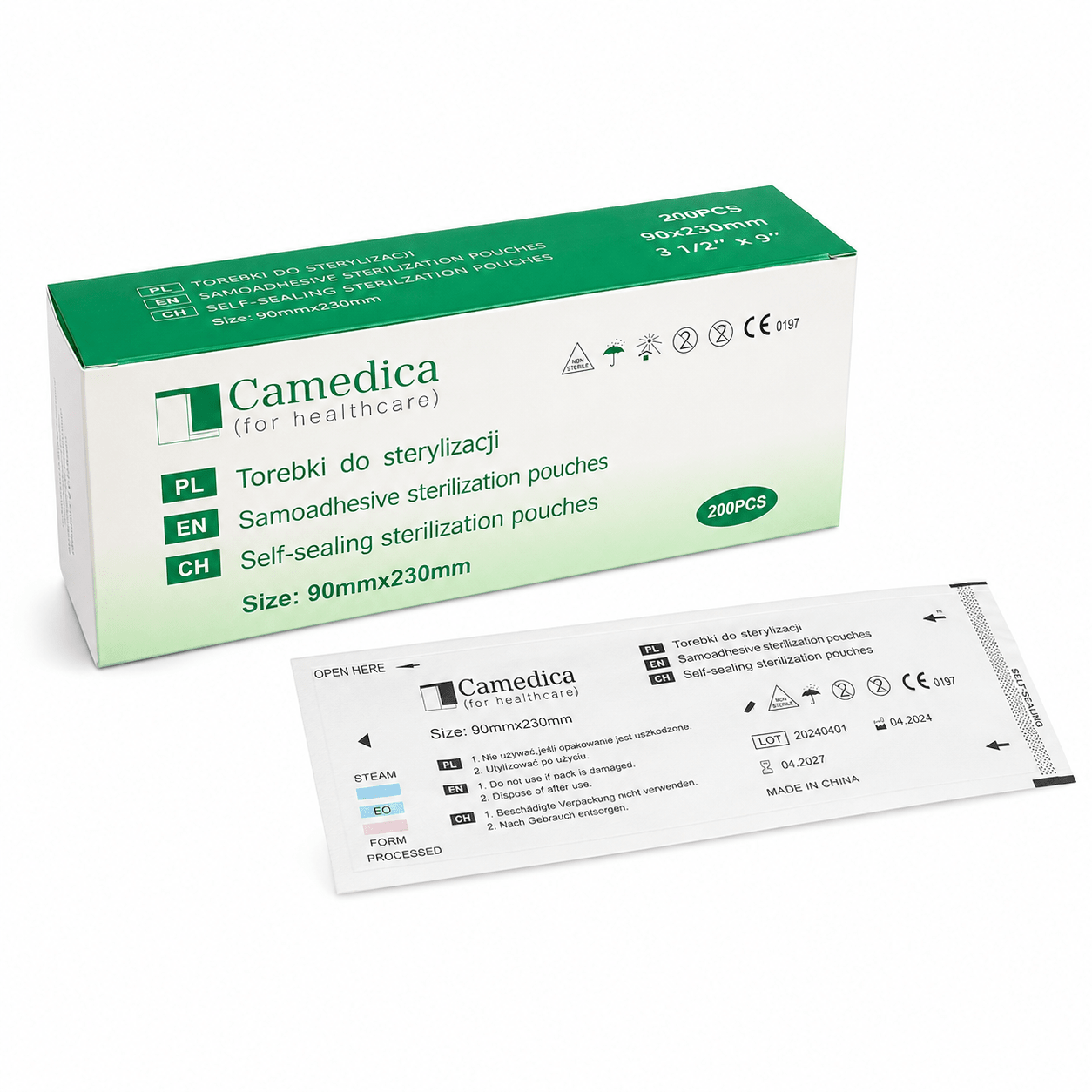CAMEDICA Sterilizacijska vrečka - CAMEDICA (avtoklav) - več velikosti - Bellu