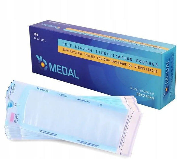 Medal Sterilizacijska vrečka - MEDAL (avtoklav) – 90x230mm – 200kos - Bellu