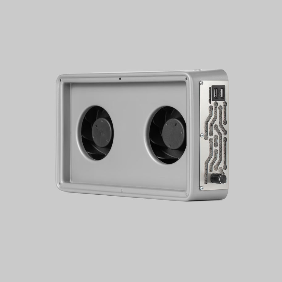 Ulka Nano sive barve z dvema ventilatorjema | Bellu.eu